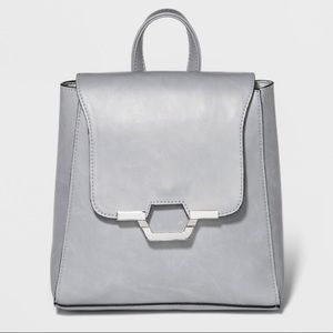 Gray backpack purse